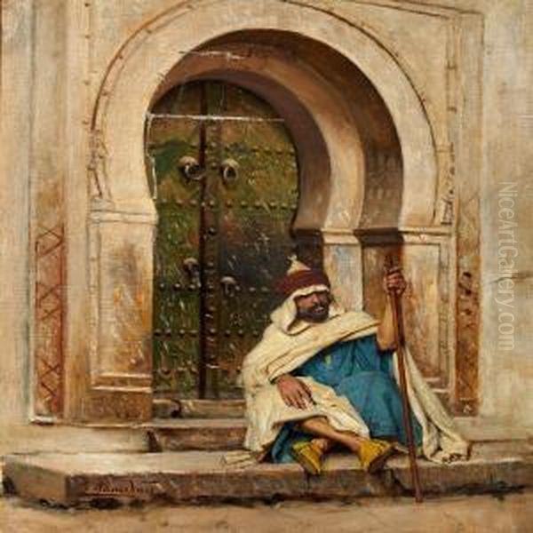 From An Arab Town Oil Painting by Italo Nunes Vais