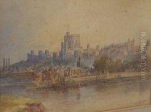 Windsor Castle Oil Painting by Alfred Young Nutt