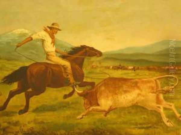 The Stockman Oil Painting by Charles Nuttall