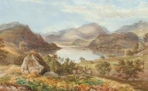 A View Of Ullswater Oil Painting by William Nutter