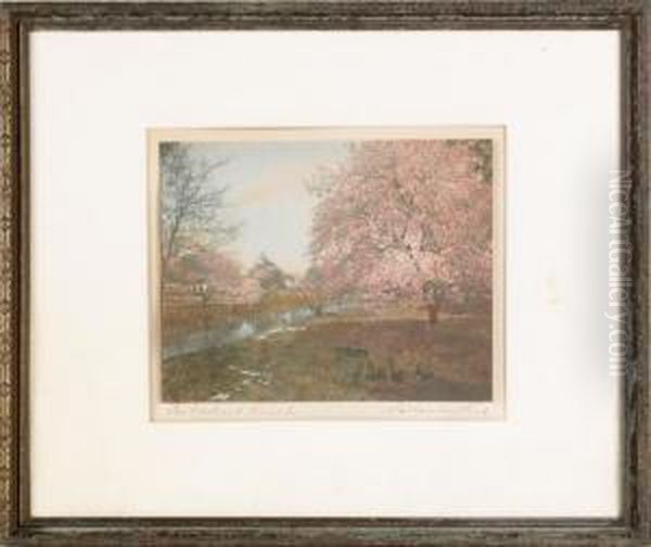 The Orchard Brook Oil Painting by Wallace Nutting