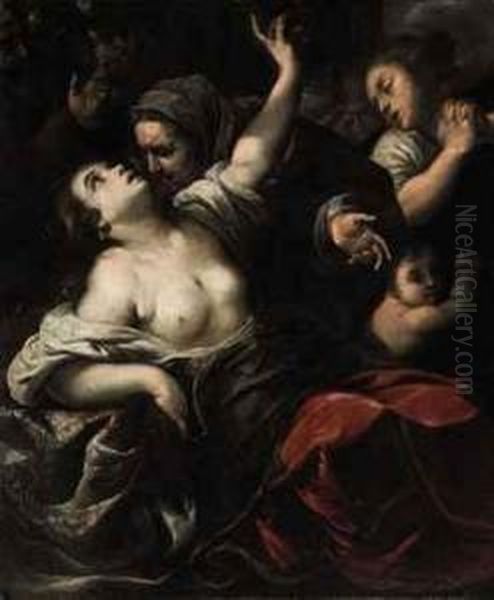 The Death Of Dido, Queen Of Carthage Oil Painting by Carlo Francesco Nuvolone