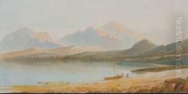 At Lake Manapouri Oil Painting by George O'Brien