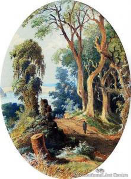 Dunedin Harbour From Mornington Oil Painting by George O'Brien