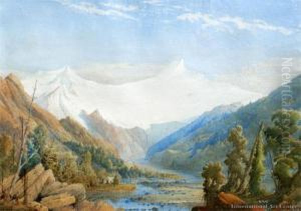 Surveyor's Camp, Mt Aspiring Oil Painting by George O'Brien