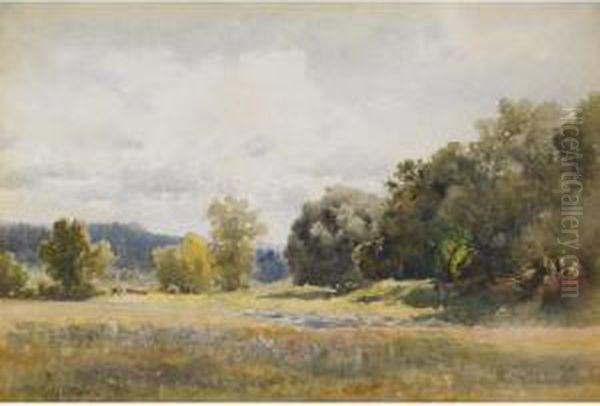 Pastoral Landscape Oil Painting by Lucius Richard O'Brien