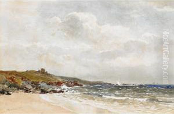 Coastal Scene Oil Painting by Lucius Richard O'Brien