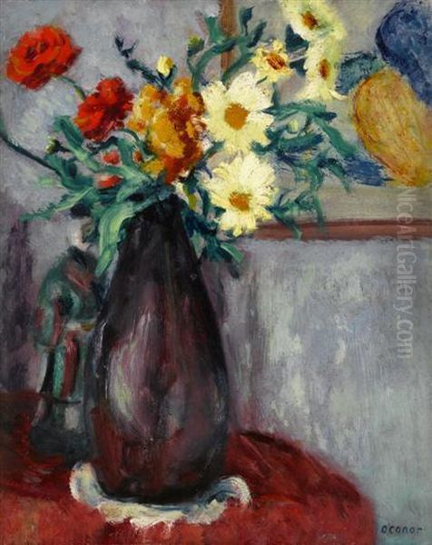 Fleurs Dans Un Vase Oil Painting by Roderic O'Conor