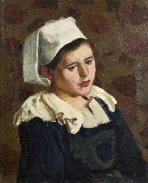 Portrait Of A Young Breton Woman Oil Painting by Roderic O'Conor