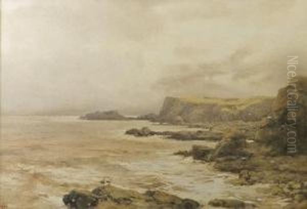 Near Portrush On The Portstewart Road Oil Painting by Helen O'Hara