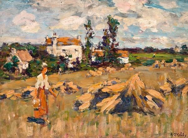 Brittany Oil Painting by Aloysius C. O'Kelly