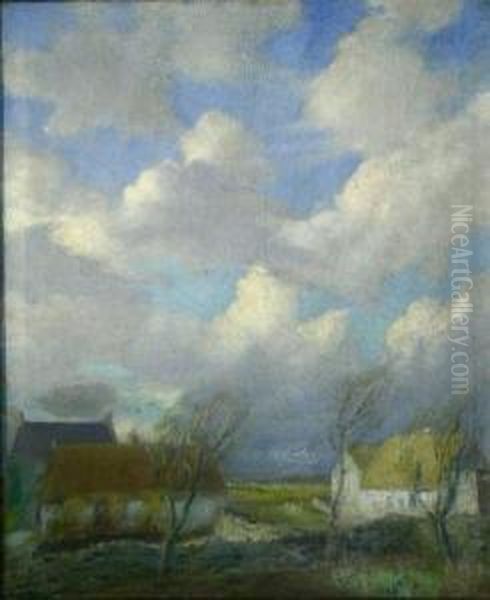 Windswept Cottages Oil Painting by Power O'Malley