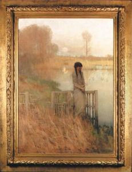 Rverie (dreaming) Oil Painting by Frank O'Meara