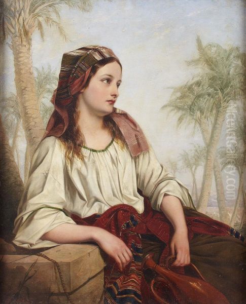 Rebecca At The Well Oil Painting by Henry Nelson O'Neil