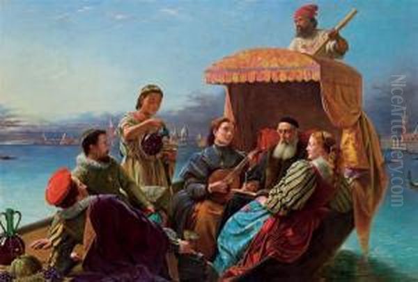 Happy Days Of Titian Oil Painting by Henry Nelson O'Neil