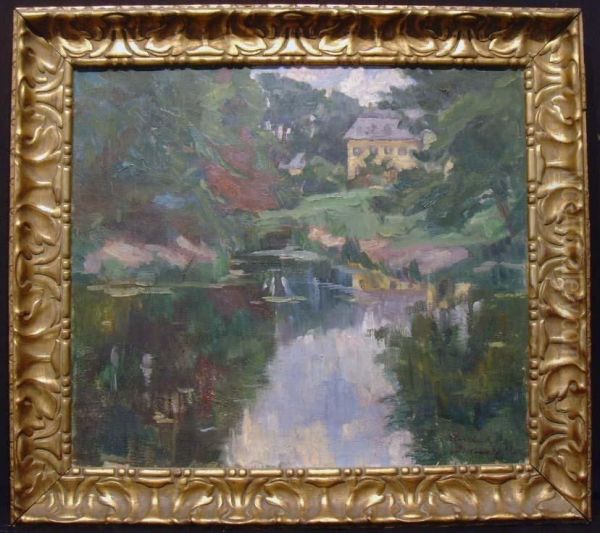 Park Im Buchwald Oil Painting by Hans E. Oberlander