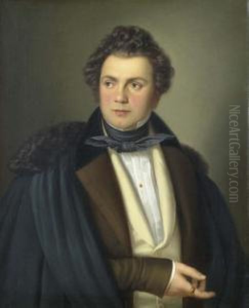 Portrait Of A Gentleman. 1836. Oil Painting by Hans Rudolf Obrist