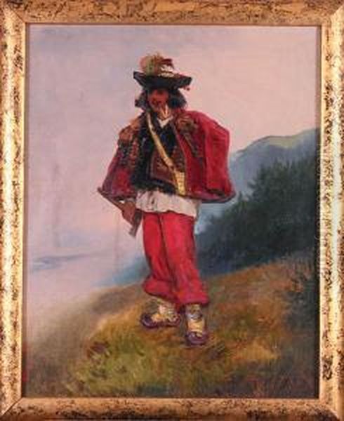 Hucul Oil Painting by Seweryn Obst