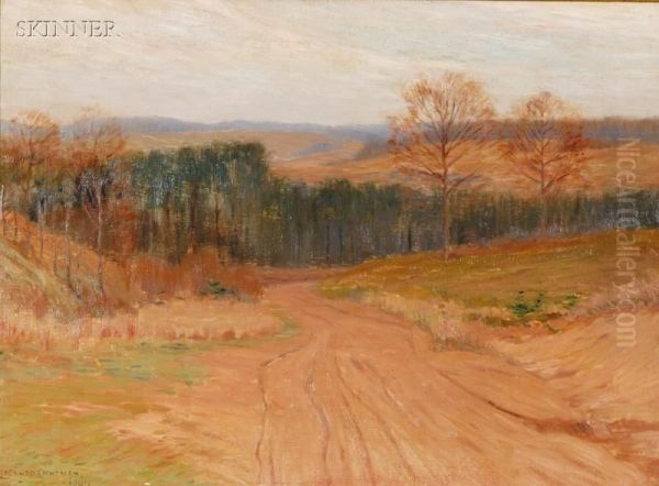 On The Country Road Oil Painting by Leonard Ochtman