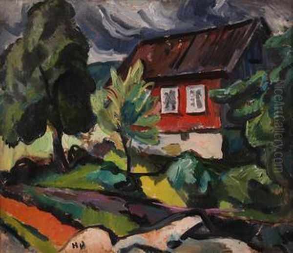 Tvedestrand Oil Painting by Hans Odegaard