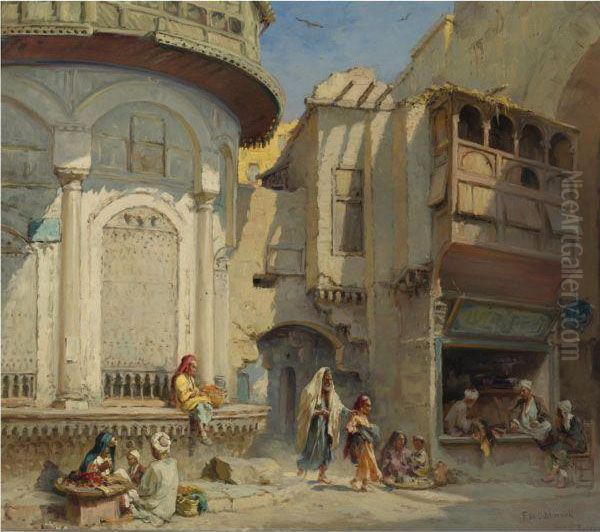 An Afternoon In Cairo Oil Painting by Frans Wilhelm Odelmark