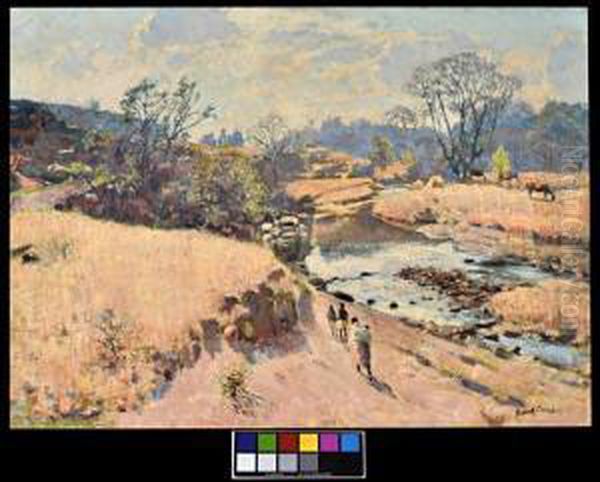 Apies River Oil Painting by Frans David Oerder