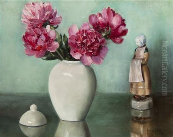 Still Life With Flowers Oil Painting by Frans David Oerder