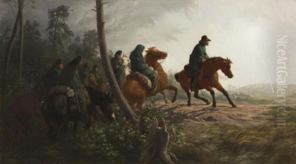 The Union Scout Oil Painting by Johannes Adam Simon Oertel