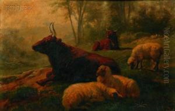 Repose Oil Painting by Johannes Adam Simon Oertel