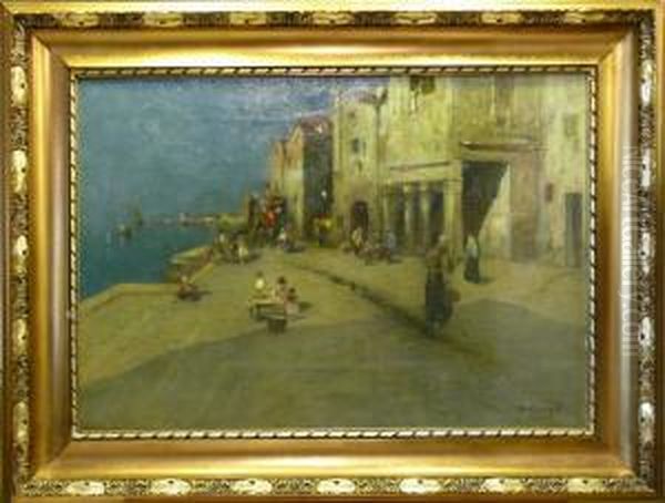 Kvallsmtiv Fran Venedig Oil Painting by Wilhelm Oertel