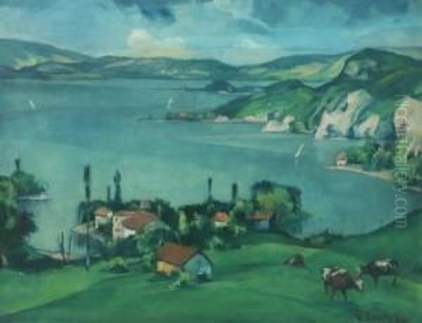 Am Gardasee Oil Painting by Wilhelm Oertel