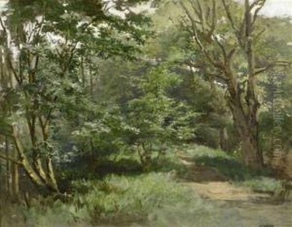 A Forest Clearing Oil Painting by Marie Oesterley