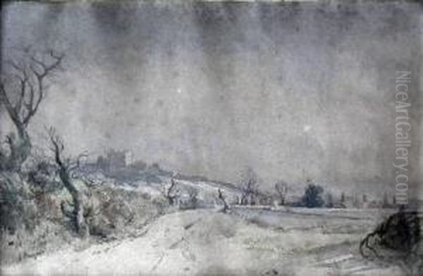 View Of Dover From Folkestone Road Oil Painting by William, Dover Of Burgess