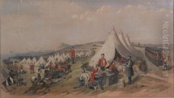 Camp Of The 93rd Highlanders Oil Painting by William, Dover Of Burgess