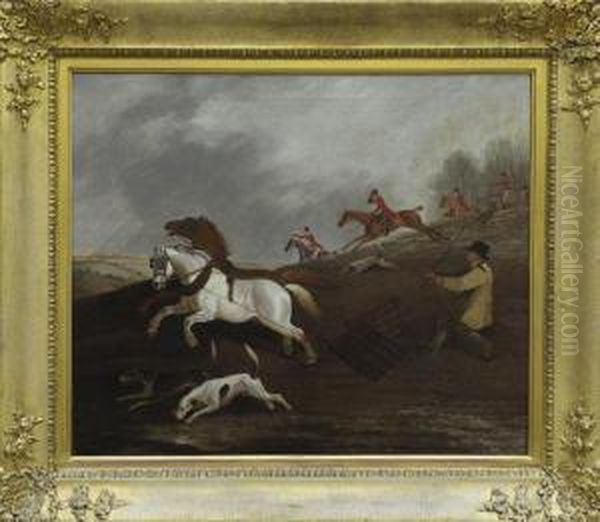 A Hunting Scene Oil Painting by Edwin, Beccles Of Cooper