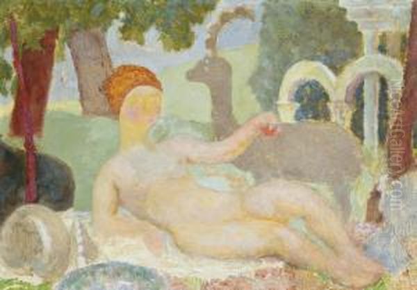 Eve In The Garden Of Eden Oil Painting by George Ferdinand Of