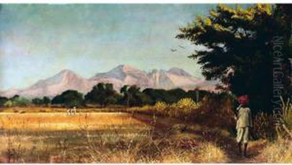 Bar Jadh Ranje, Najsick, Central India Oil Painting by George Howard