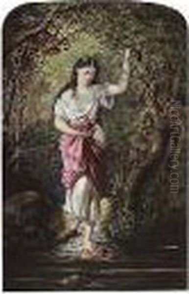 Maidenhood Oil Painting by H.R.H. Princess Duchess Argyll Of Louise,