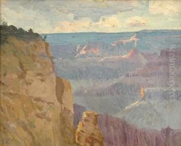 Blue Mountains Oil Painting by Edward Officer