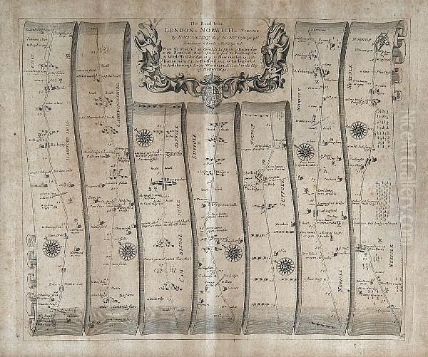 The Road From London To Norwich Oil Painting by John Ogilby