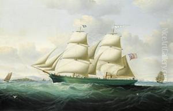 The Brig 
Selina Jane Oil Painting by Charles Ogilvy