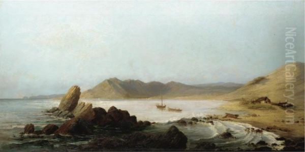 Rowing Ashore, Valparaiso Oil Painting by Theodor Ohlsen