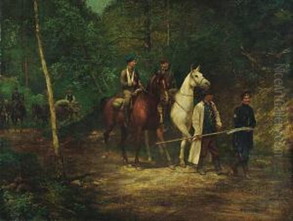 Powstancy 1863 Roku Oil Painting by Ryszard Okninksi