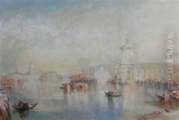 The Dogana And San Giorgio Maggiore, Venice Oil Painting by John Edwin Oldfield