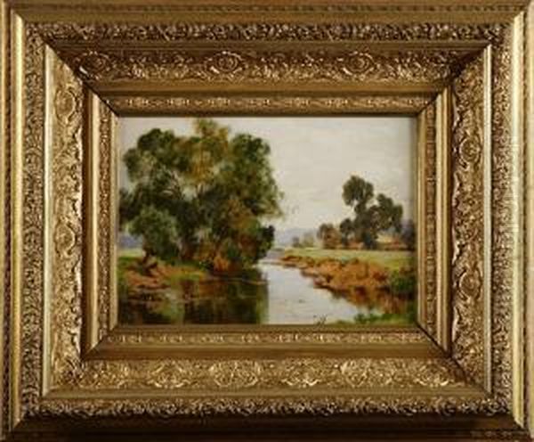 Landskap Oil Painting by Alfred Oliver