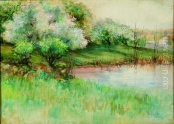 Spring Landscape Oil Painting by Jean Nutting Oliver