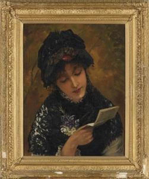 The Letter Oil Painting by William Oliver