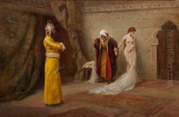 Scene De Harem. Oil Painting by William Oliver