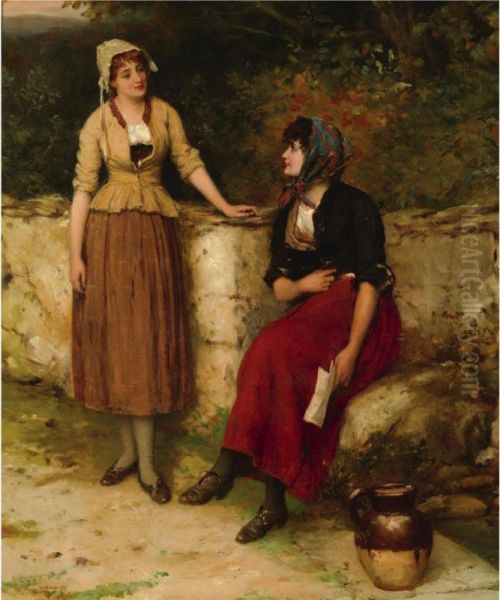 Sisterly Advice Oil Painting by William Oliver