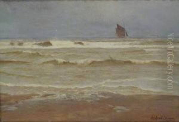 Seascape Oil Painting by Alfred Theodor Olsen